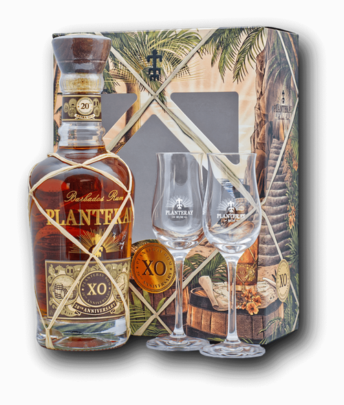 Planteray XO 20th Anniversary 40% 0.7L(dárkové balení s 2 skleničkami)