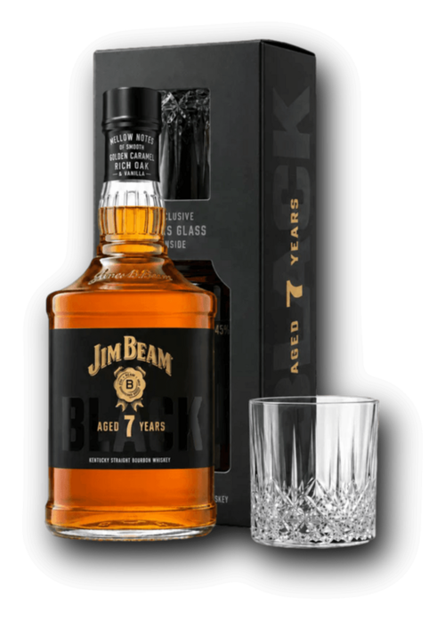Jim Beam Black 7YO + 1 Sklenice 45% 0,7L